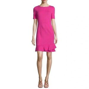 New Diane von Furstenberg Serafina Sheath Dress in Vivid Pink – Size 6
